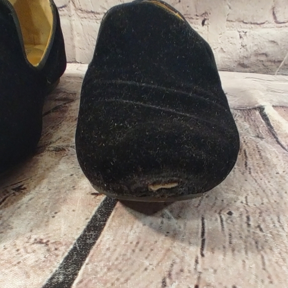 Birdies The Starling Black Velvet Flats 8 - Picture 3 of 12